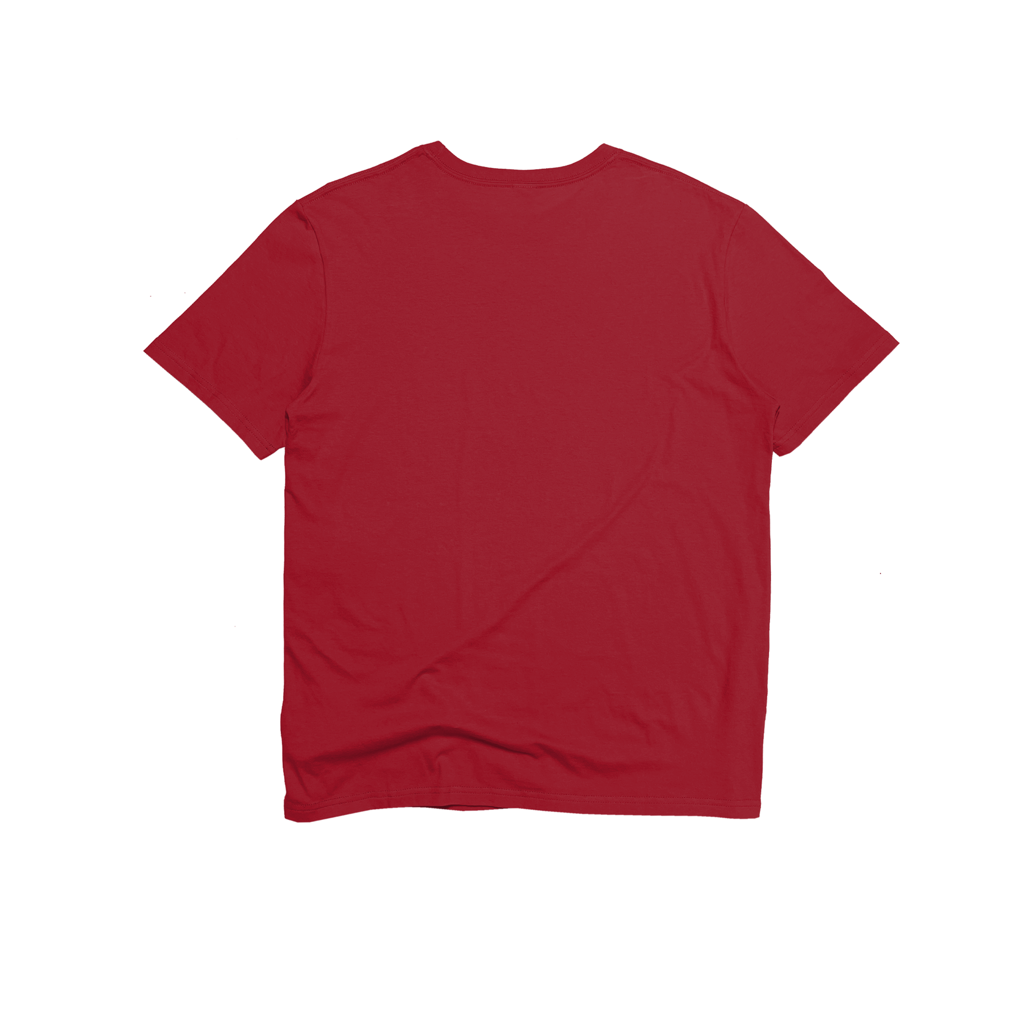 Back Flat Lay of GOEX Unisex and Men's Cotton Tee in Cardinal