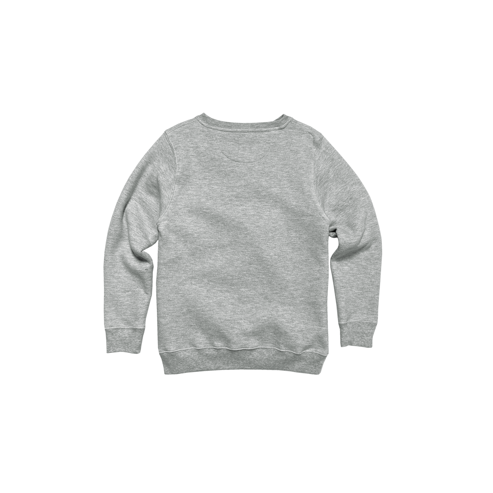 Back Flat Lay of GOEX Youth Fleece Crew in Oxford