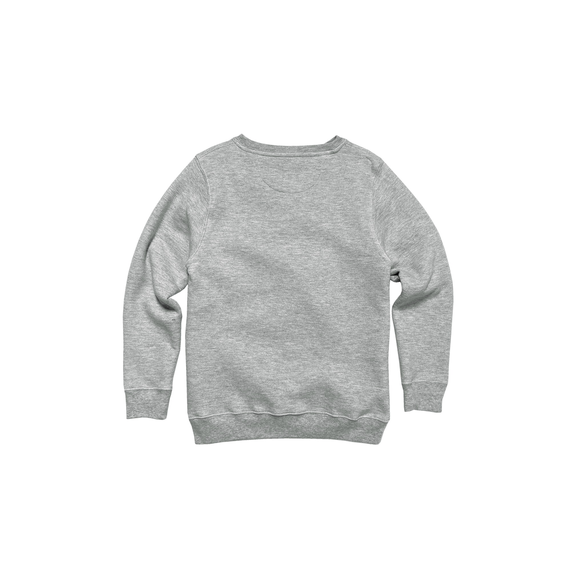 Back Flat Lay of GOEX Youth Fleece Crew in Oxford