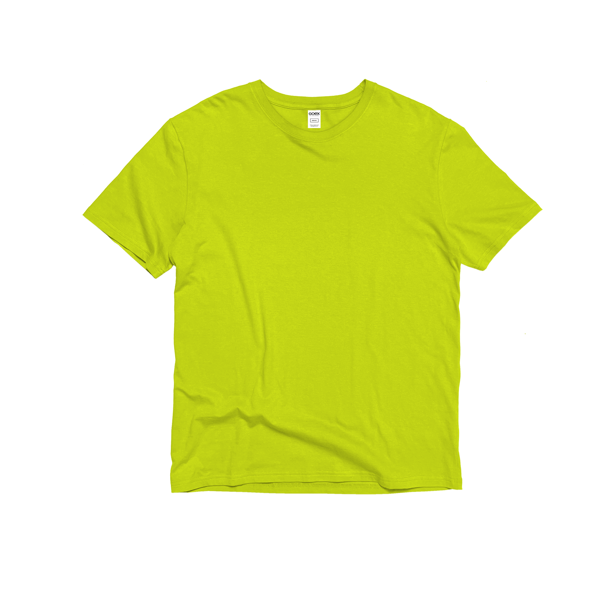 Front Flat Lay of GOEX Unisex and Men's Standard Cotton Tee in Atomic Green