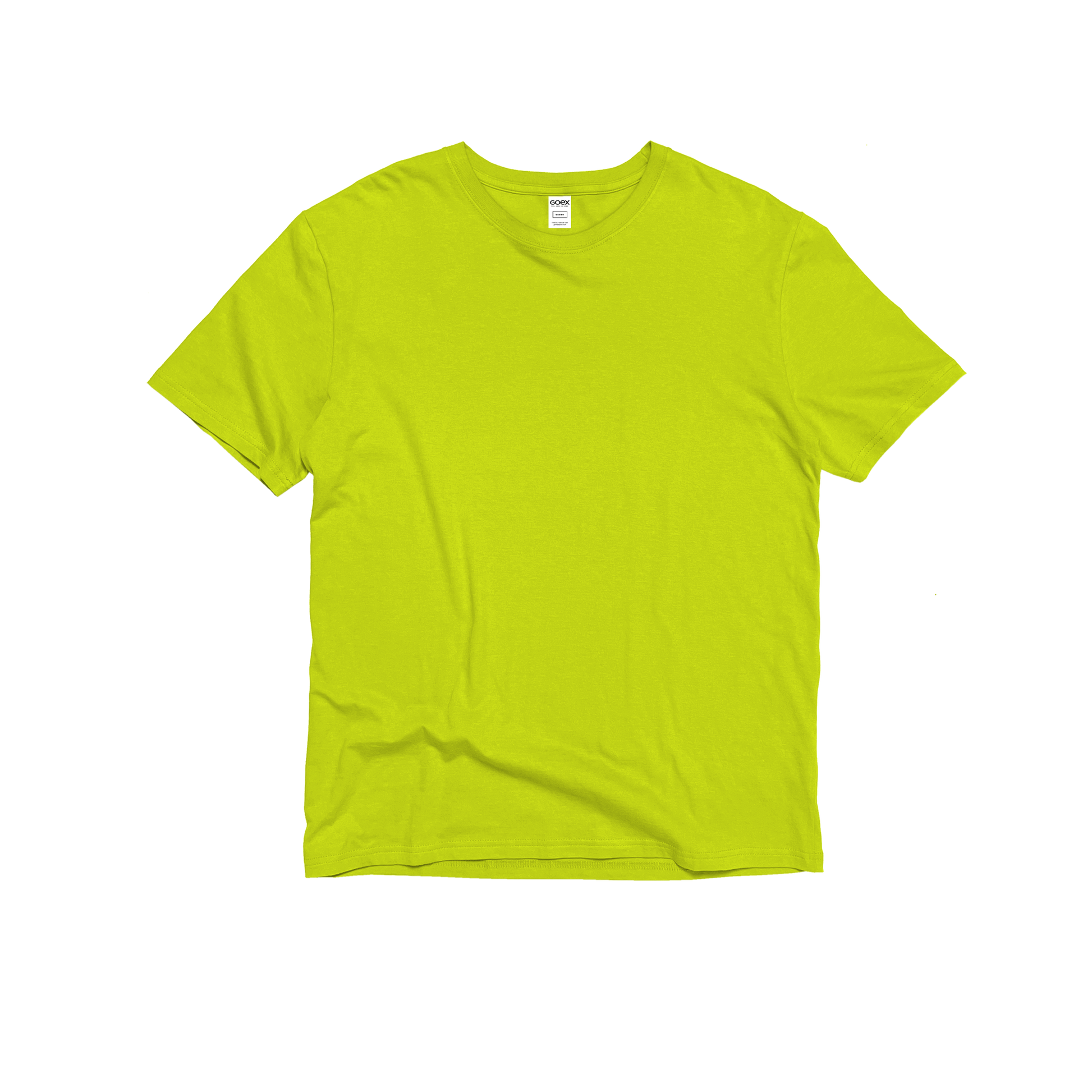 Front Flat Lay of GOEX Unisex and Men's Standard Cotton Tee in Atomic Green