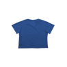 Back Flat Lay of GOEX Ladies Cotton Crop Tee in Royal