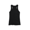 Back Flat Lay of GOEX Ladies Cotton Rib Tank in Black