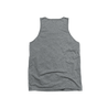 Back Flat Lay of GOEX Unisex and Men's Eco Triblend Tank in Heather Grey