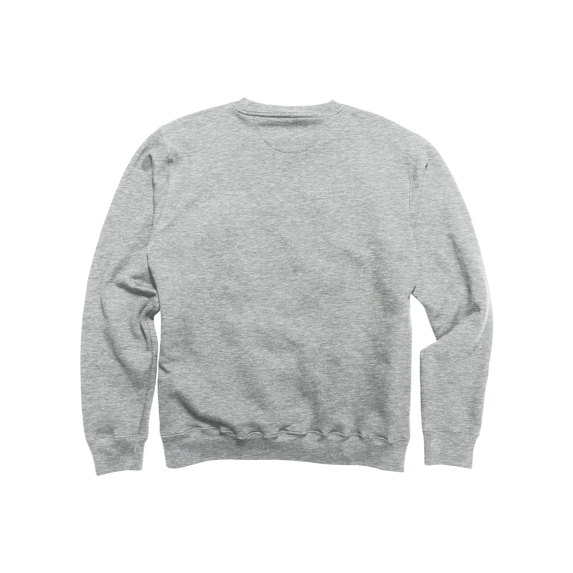 Back Flat Lay of GOEX Unisex and Men's Fleece Crew in Oxford