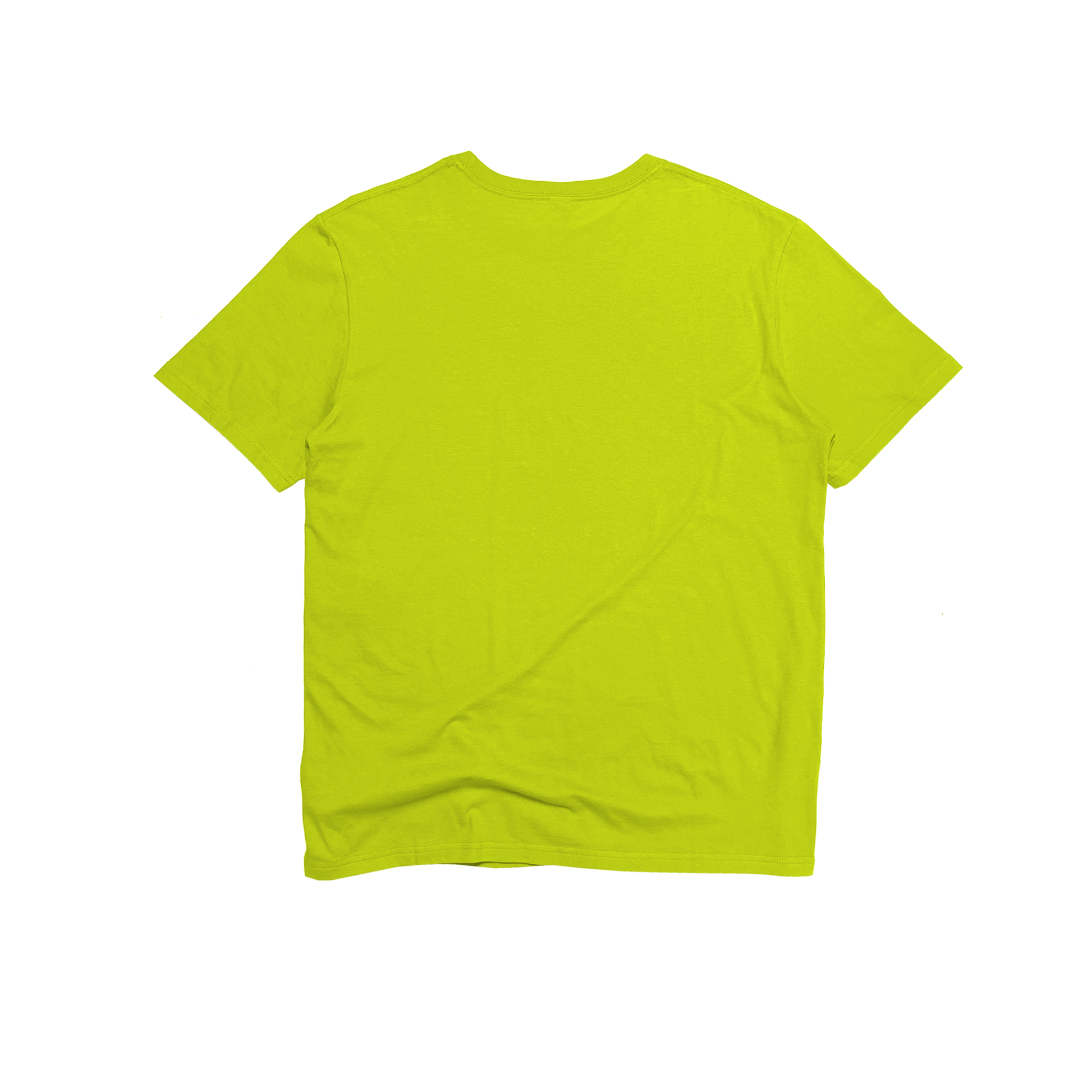 Back Flat Lay of GOEX Unisex and Men's Standard Cotton Tee in Atomic Green