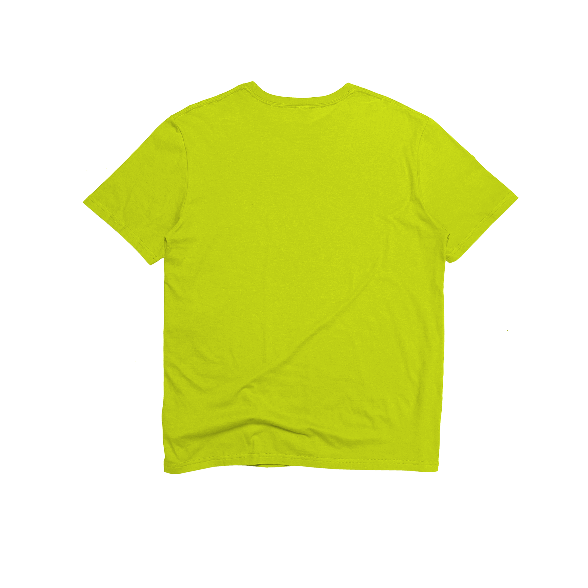 Back Flat Lay of GOEX Unisex and Men's Standard Cotton Tee in Atomic Green