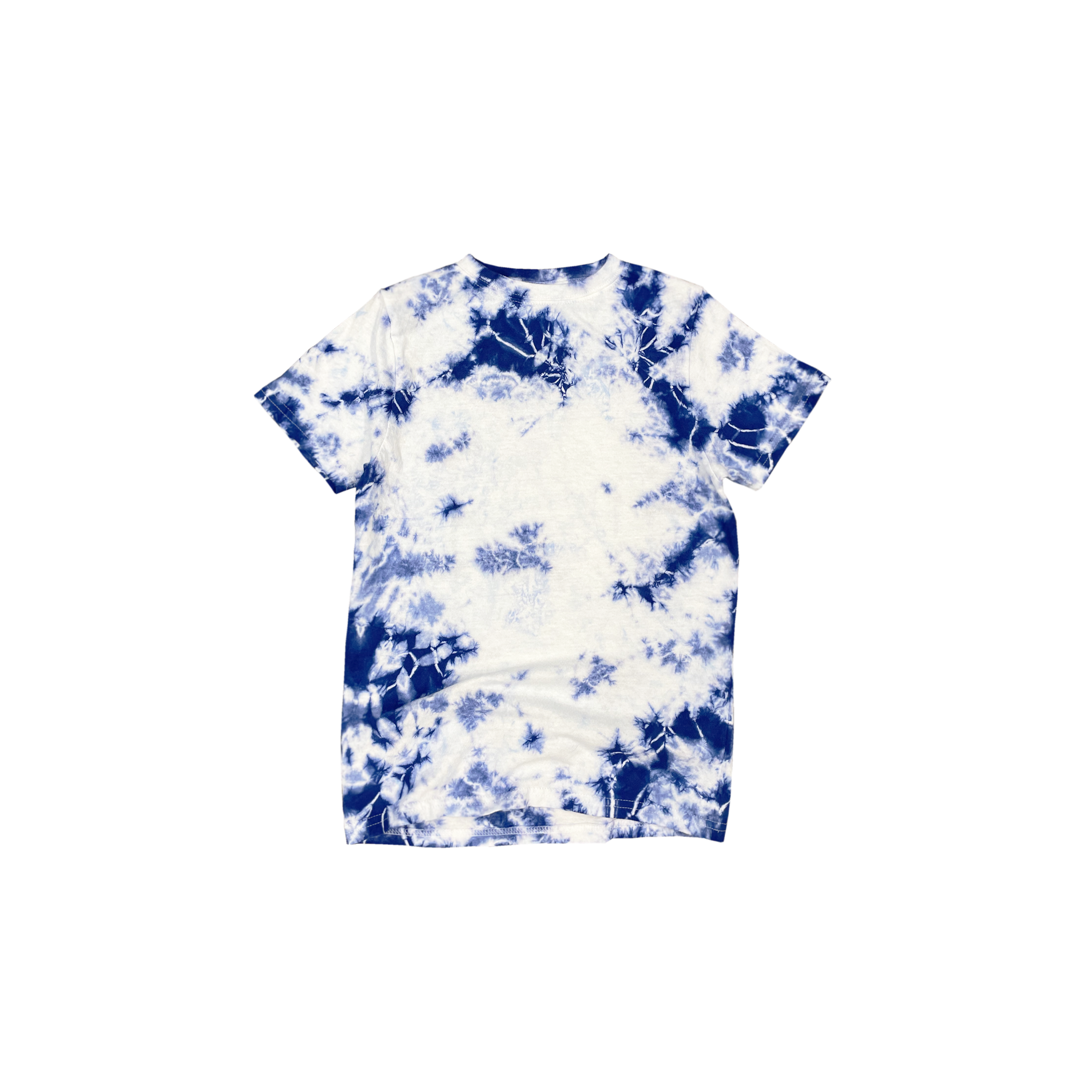 Front Flat Lay of GOEX Youth Standard Cotton Tie Dye Tee in Royal