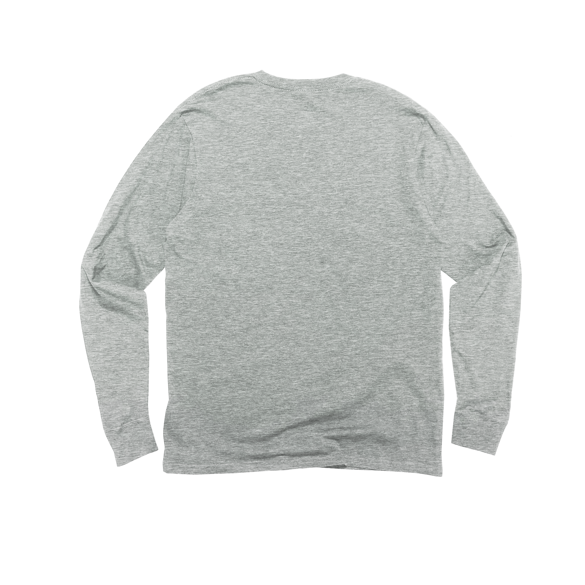 Back Flat Lay of GOEX Unisex and Men's Premium Cotton LS Tee in Oxford