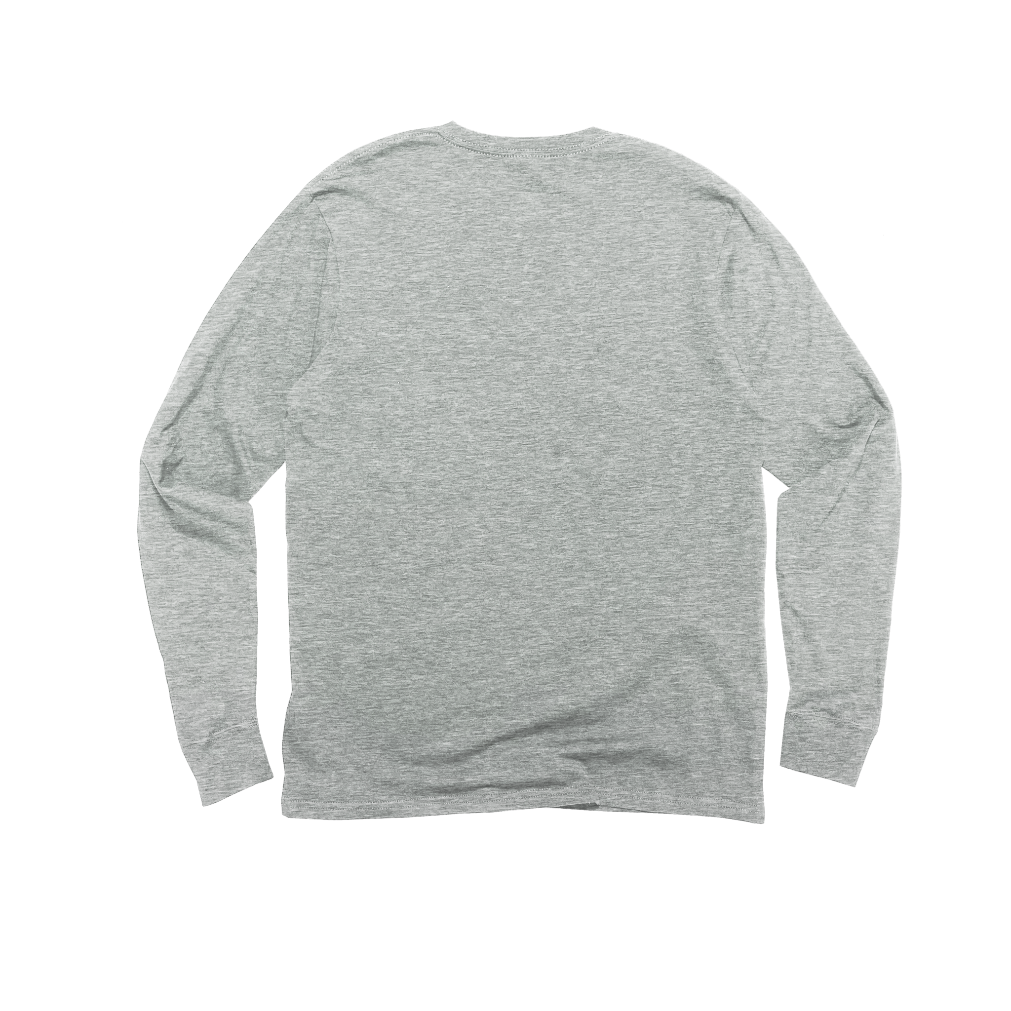Back Flat Lay of GOEX Unisex and Men's Premium Cotton LS Tee in Oxford