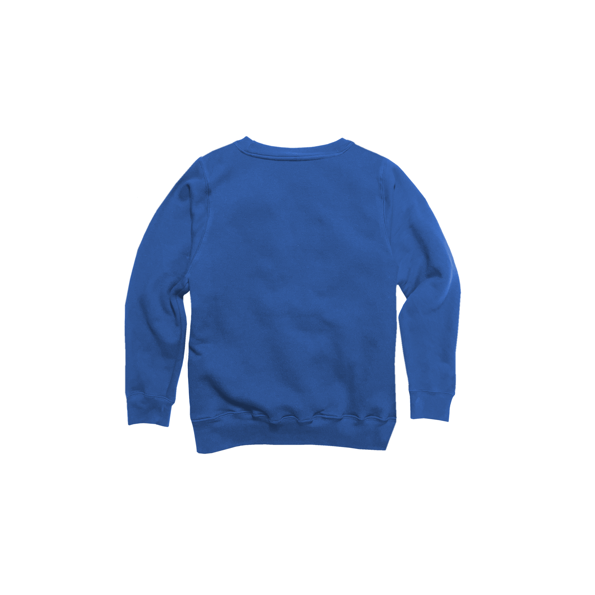 Back Flat Lay of GOEX Youth Fleece Crew in Royal