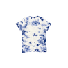 Back Flat Lay of GOEX Youth Standard Cotton Tie Dye Tee in Royal
