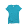 Front Flat Lay of GOEX Ladies Cotton Tee in Turquoise