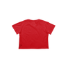 Back Flat Lay of GOEX Ladies Cotton Crop Tee in Red