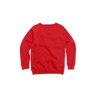 Front Flat Lay of GOEX Youth Fleece Crew in Red