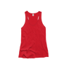 Front Flat Lay of GOEX Ladies Cotton Rib Tank in Red
