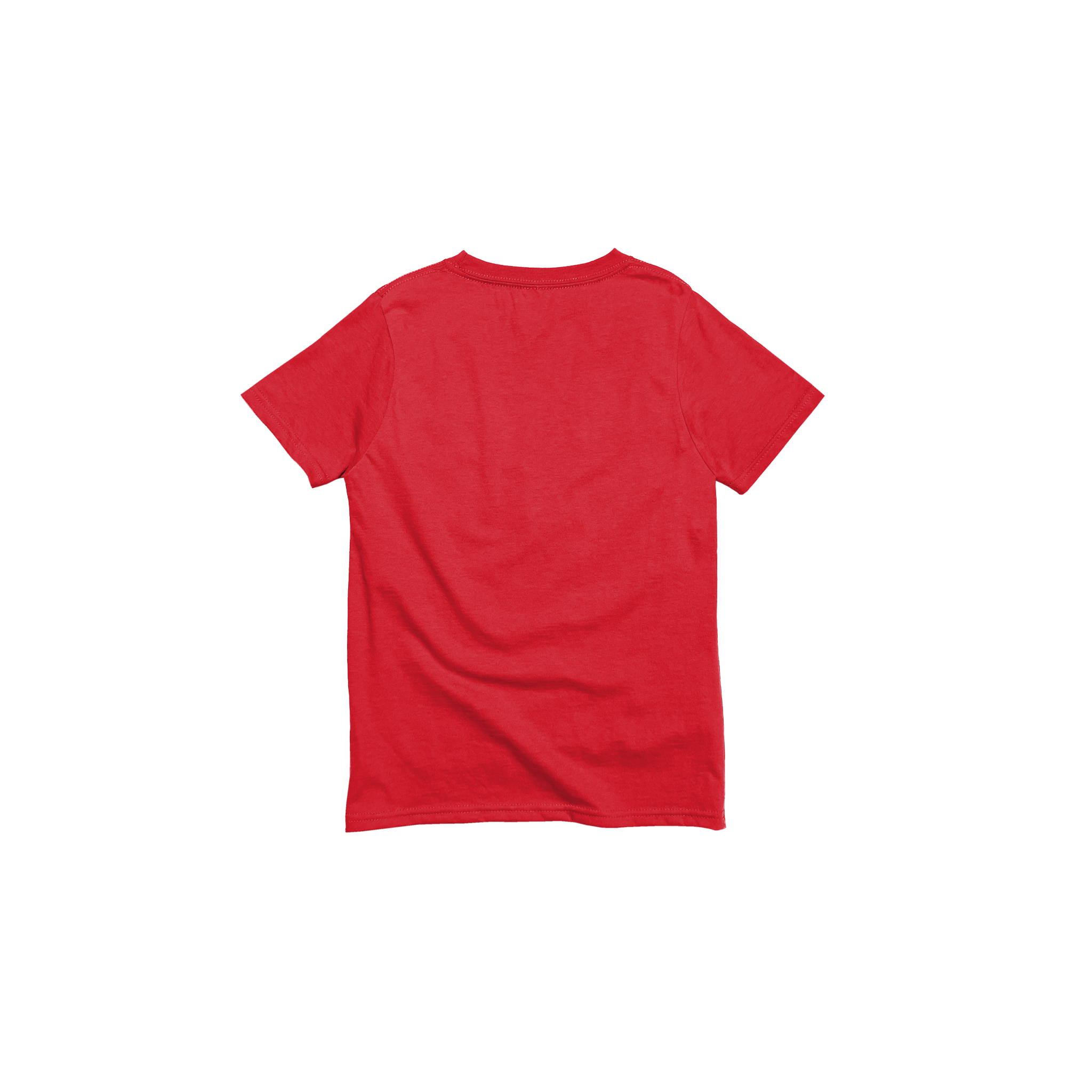 Back Flat Lay of GOEX Youth Cotton Tee in Red