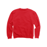 Back Flat Lay of GOEX Unisex and Men's Fleece Crew in Red