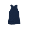 Front Flat Lay of GOEX Ladies Cotton Rib Tank in Navy
