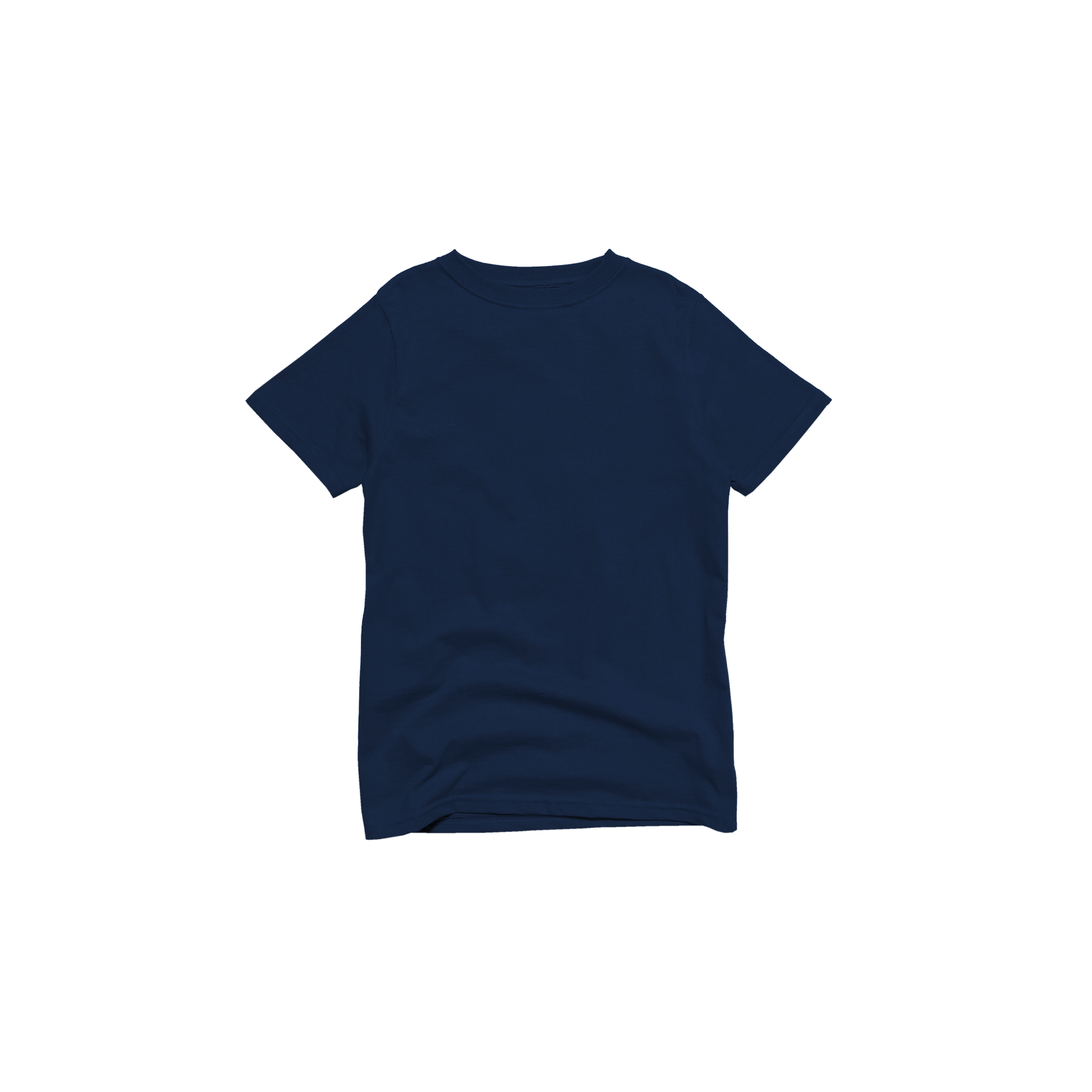 Front Flat Lay of GOEX Youth Cotton Tee in Navy