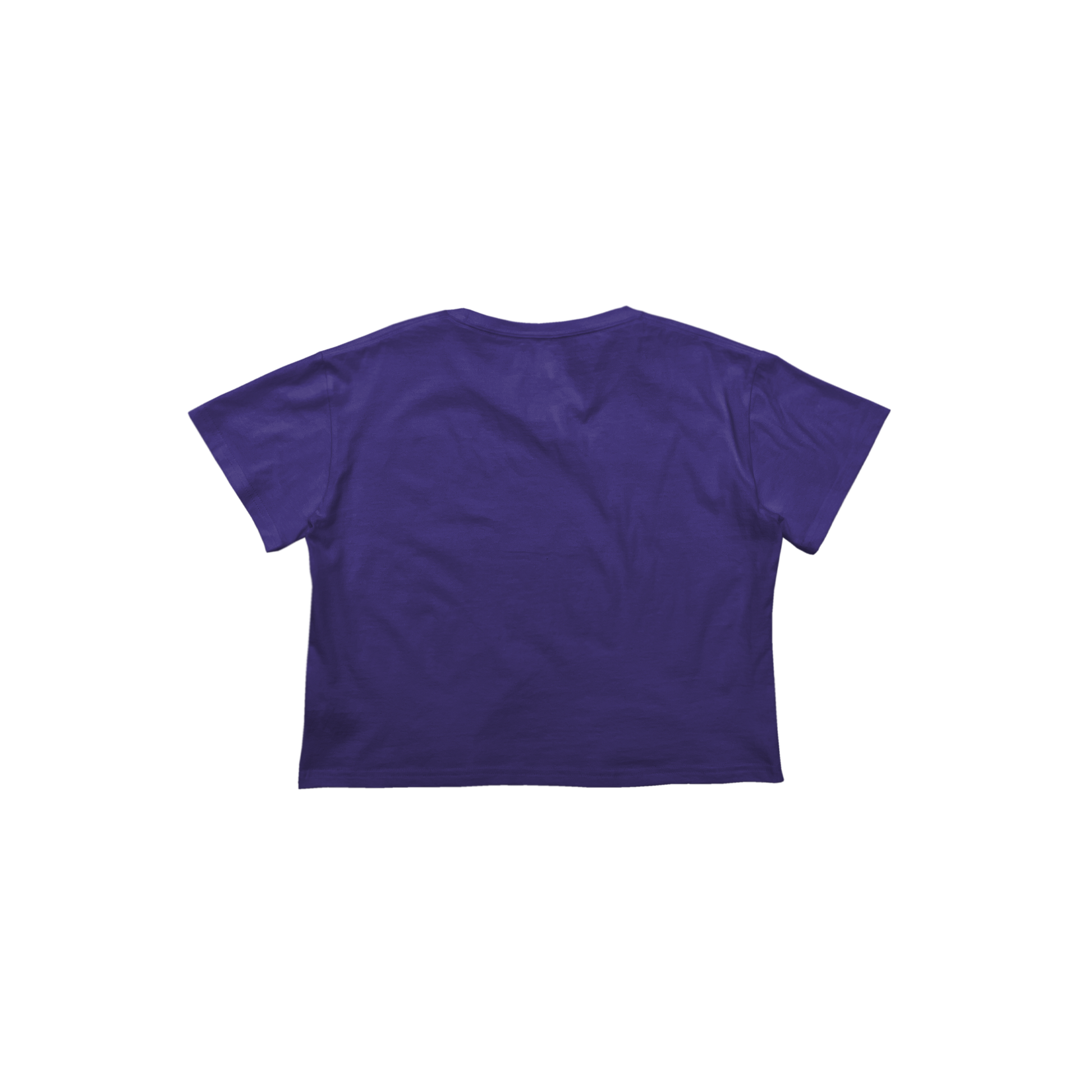 Back Flat Lay of GOEX Ladies Cotton Crop Tee in Purple