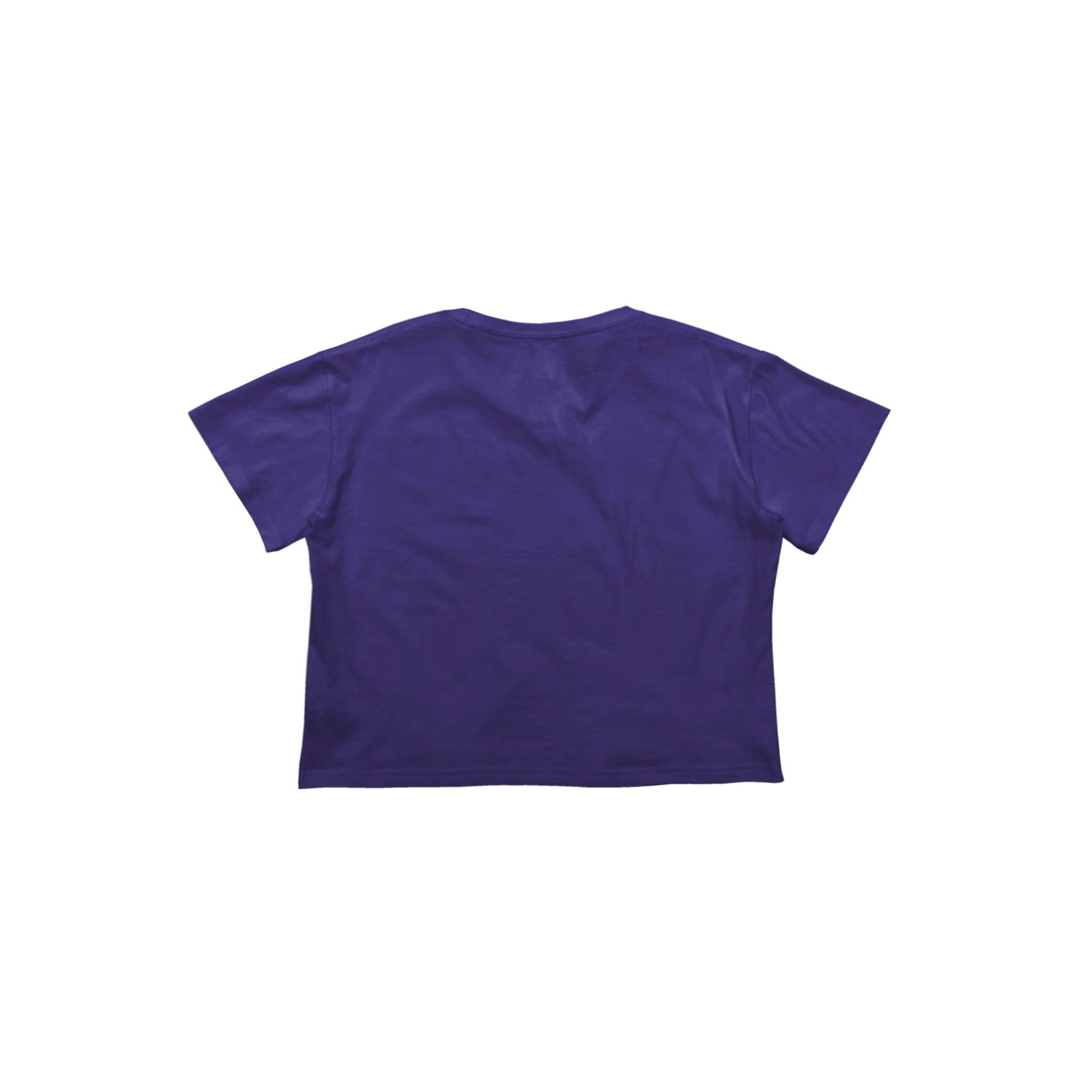 Back Flat Lay of GOEX Ladies Cotton Crop Tee in Purple