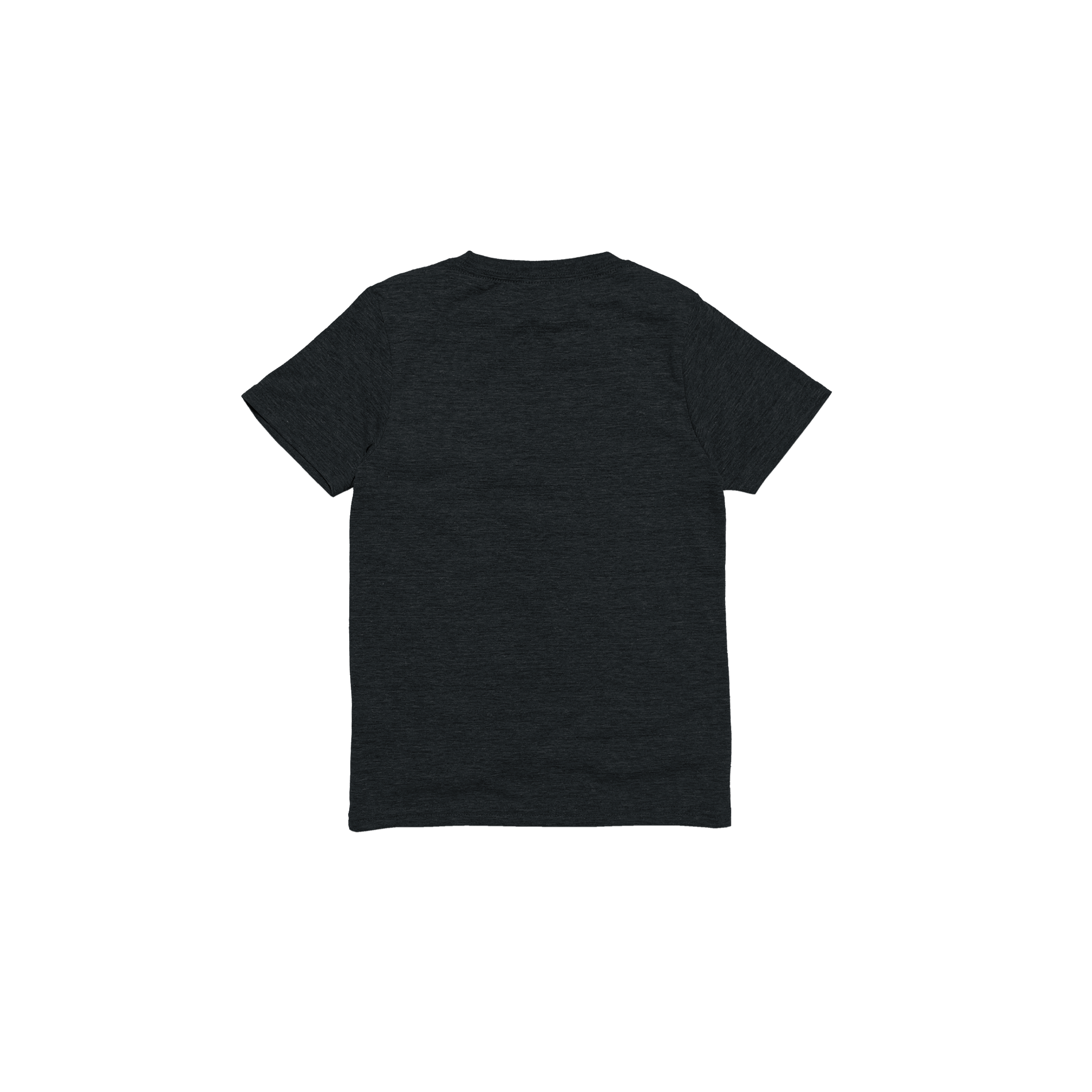 Back Flat Lay of GOEX Youth Eco Triblend Tee in Charcoal