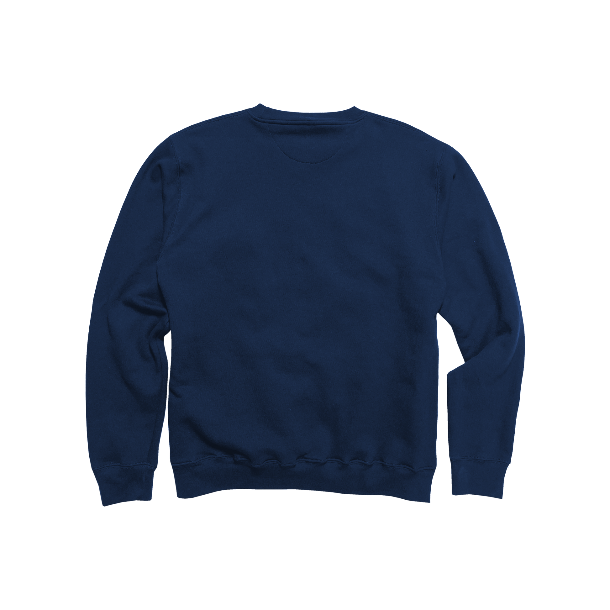 Back Flat Lay of GOEX Unisex and Men's Fleece Crew in Navy