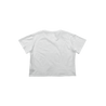 Back Flat Lay of GOEX Ladies Cotton Crop Tee in White