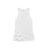 Front Flat Lay of GOEX Ladies Cotton Rib Tank in White