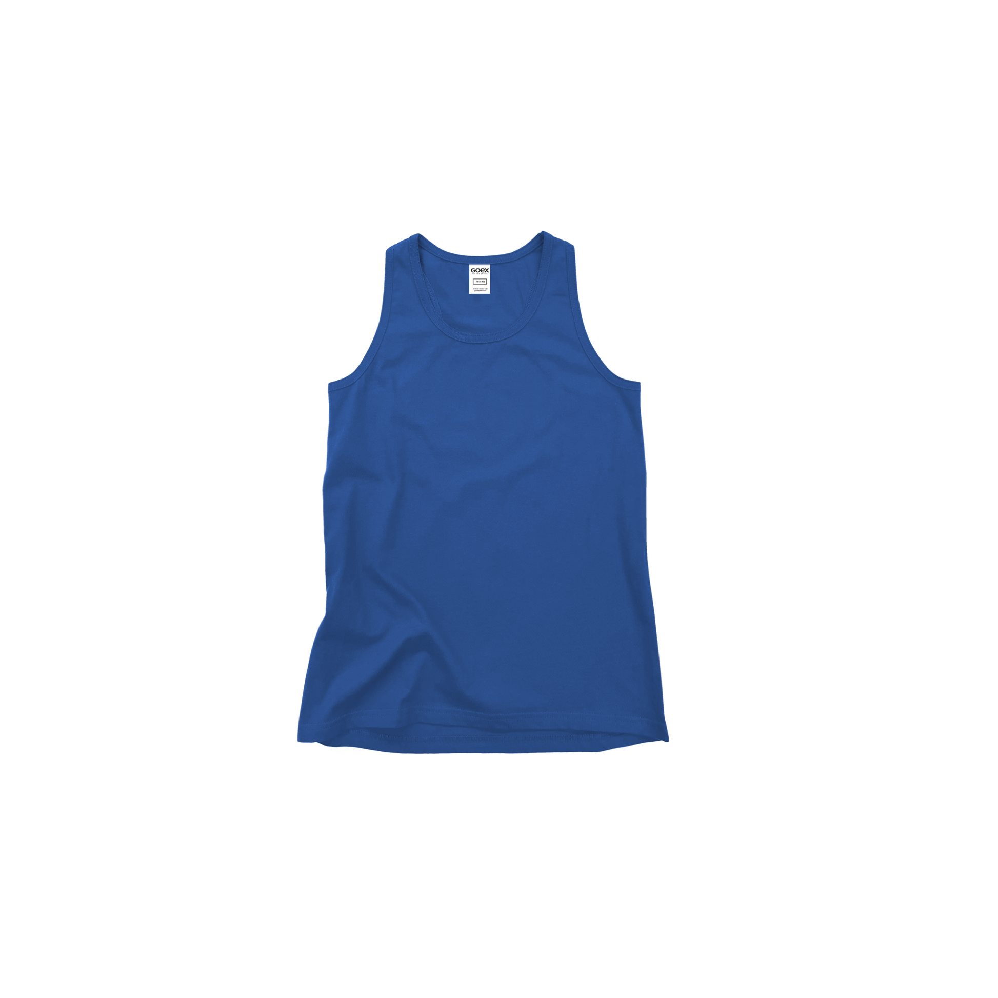 Front Flat Lay of GOEX Youth Cotton Tank in Royal
