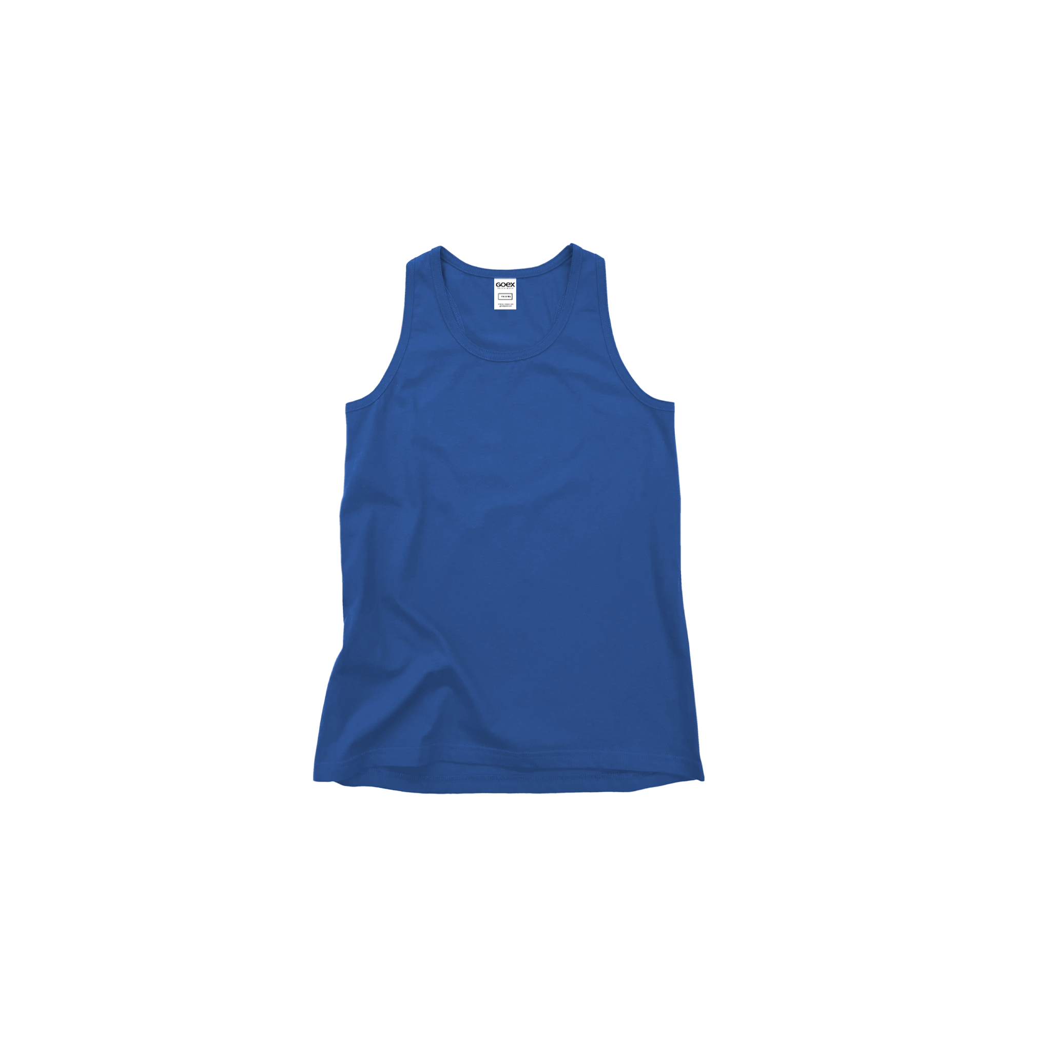 Front Flat Lay of GOEX Youth Cotton Tank in Royal