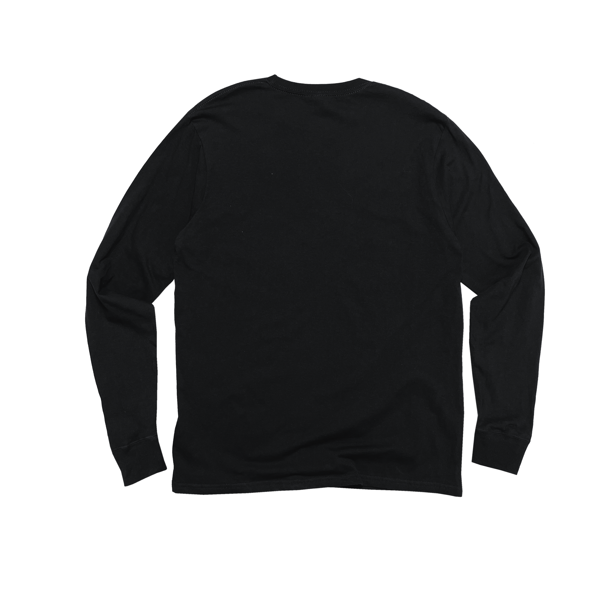 Back Flat Lay of GOEX Unisex and Men's Eco Cotton Henley in Black