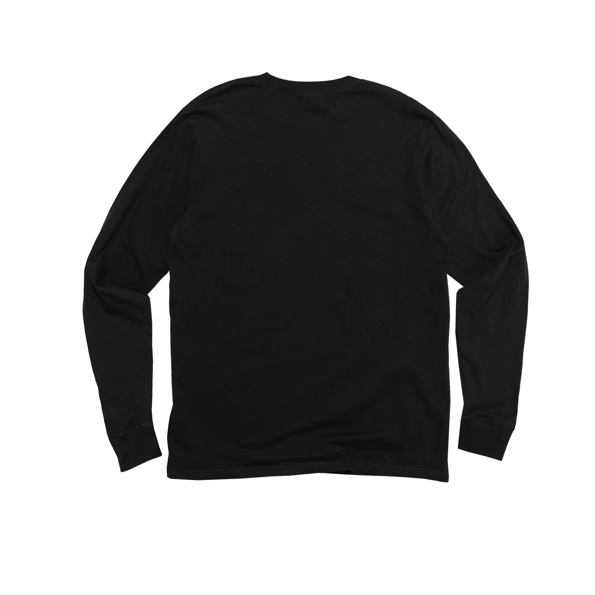 Back Flat Lay of GOEX Unisex and Men's Eco Cotton Henley in Black