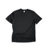 Front Flat Lay of GOEX Unisex and Men's Eco Poly Tee in Black