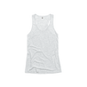 Front Flat Lay of GOEX Ladies Eco Triblend Rib Tank in Vintage White