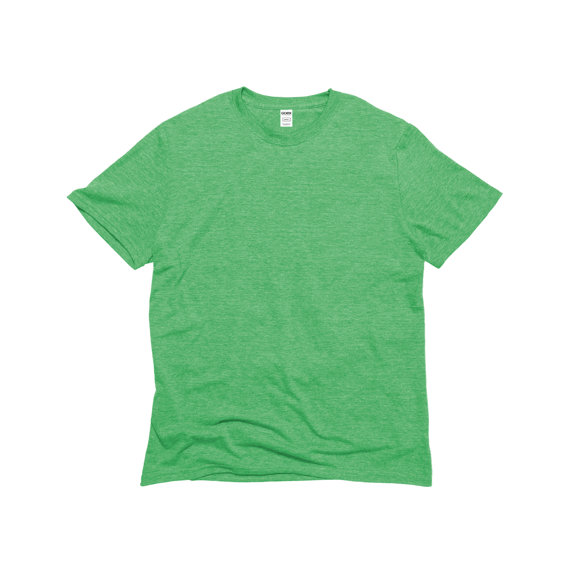 Front Flat Lay of GOEX Unisex and Men's Eco Triblend Tee in Grass