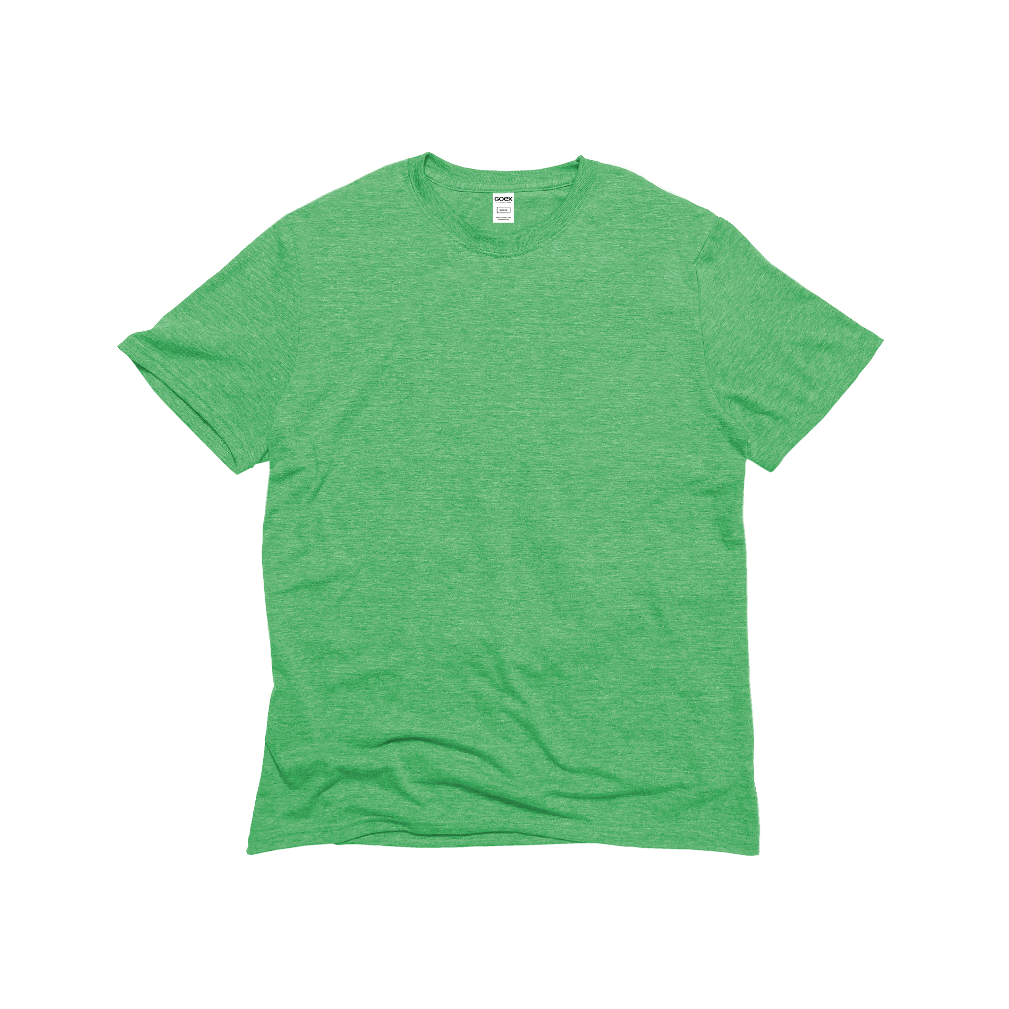 Front Flat Lay of GOEX Unisex and Men's Eco Triblend Tee in Grass