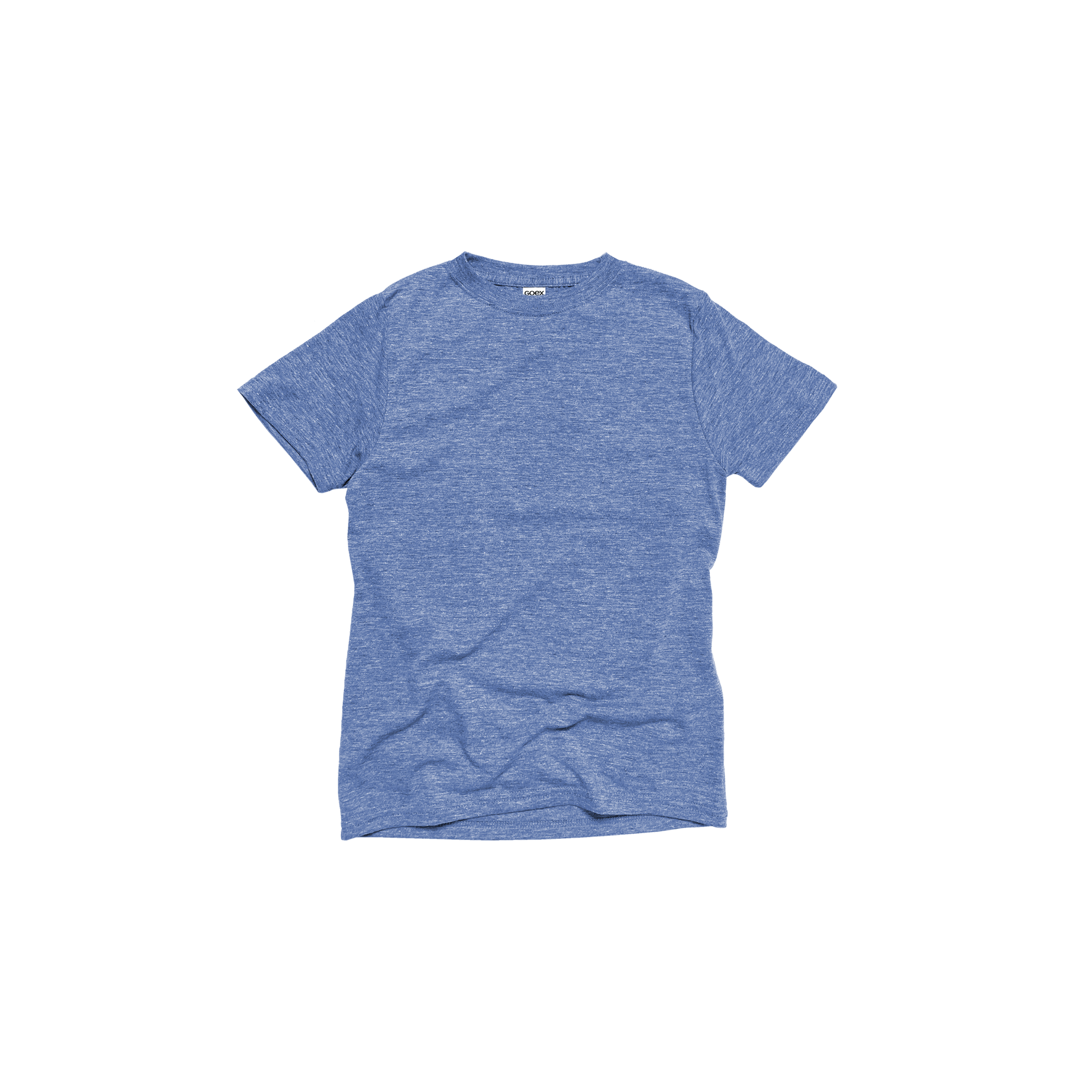 Front Flat Lay of GOEX Youth Eco Triblend Tee in Light Blue