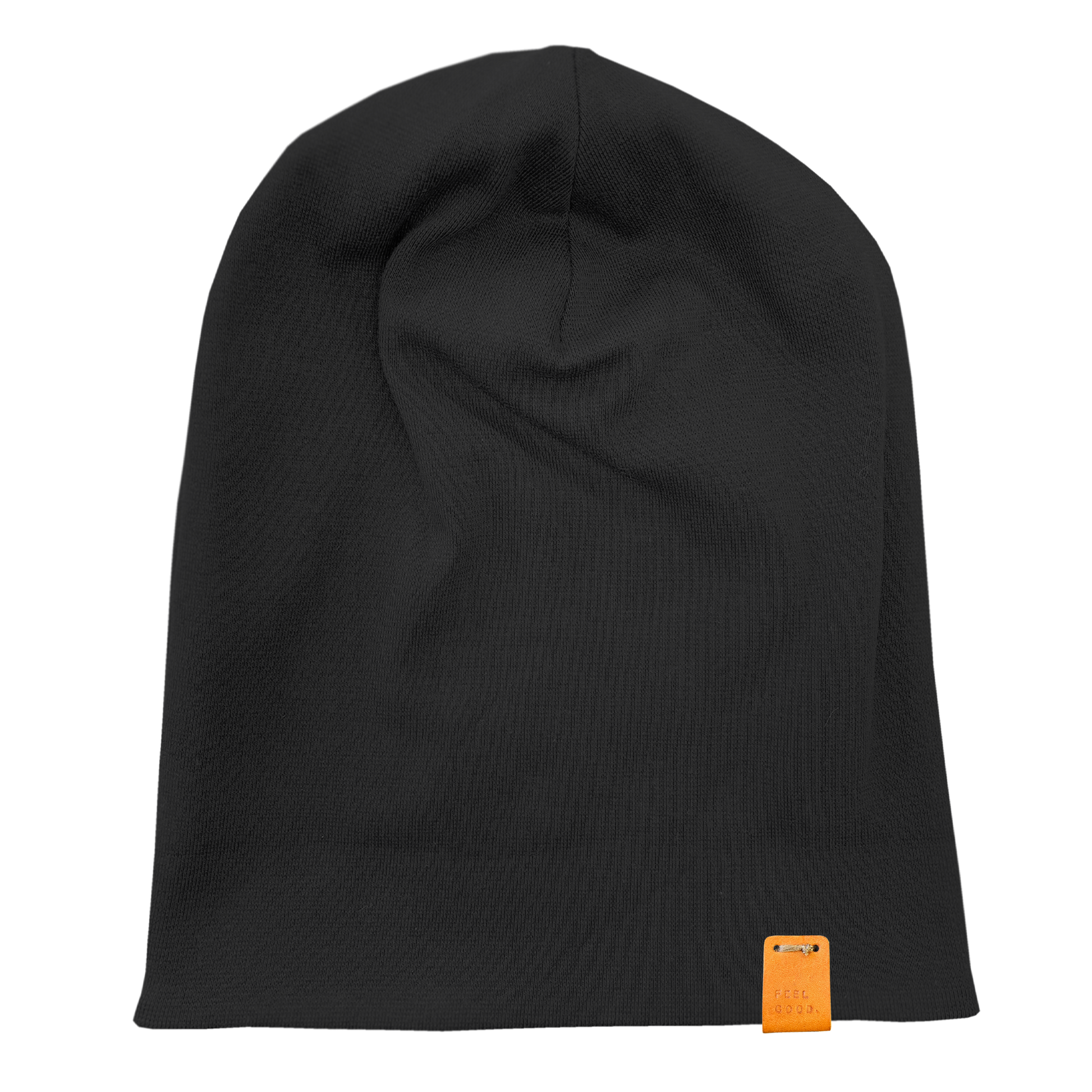 Flat Lay of GOEX Rib Beanie in Black