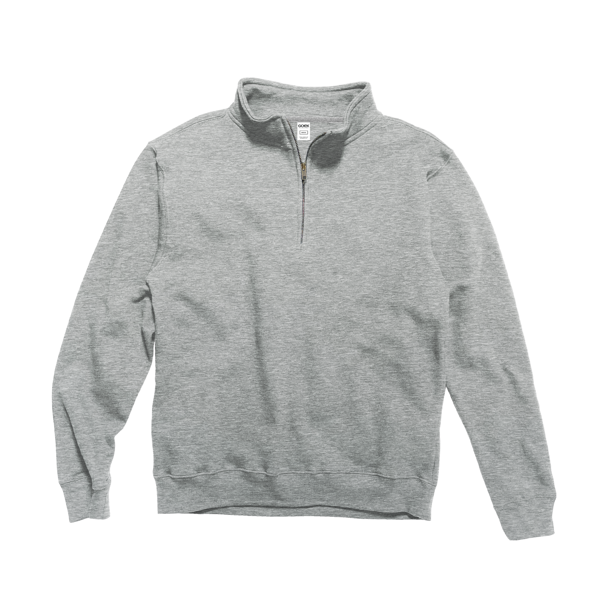 Front Flat Lay of GOEX Unisex and Men's Fleece 1/4 Zip in Oxford