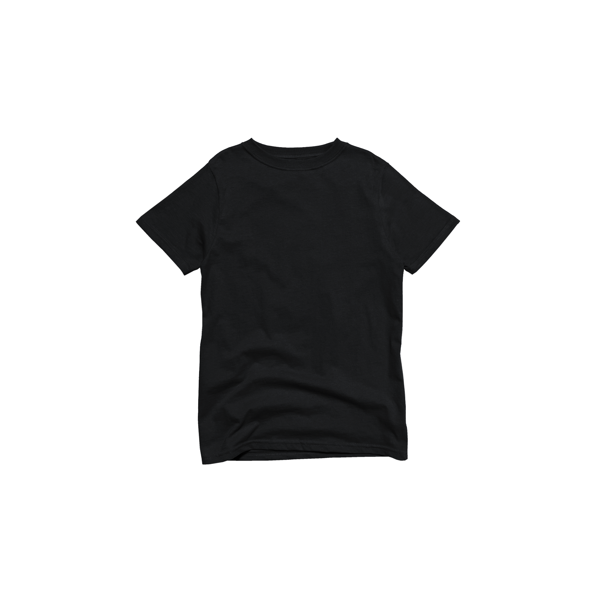Front Flat Lay of GOEX Youth Standard Cotton Tee in Black