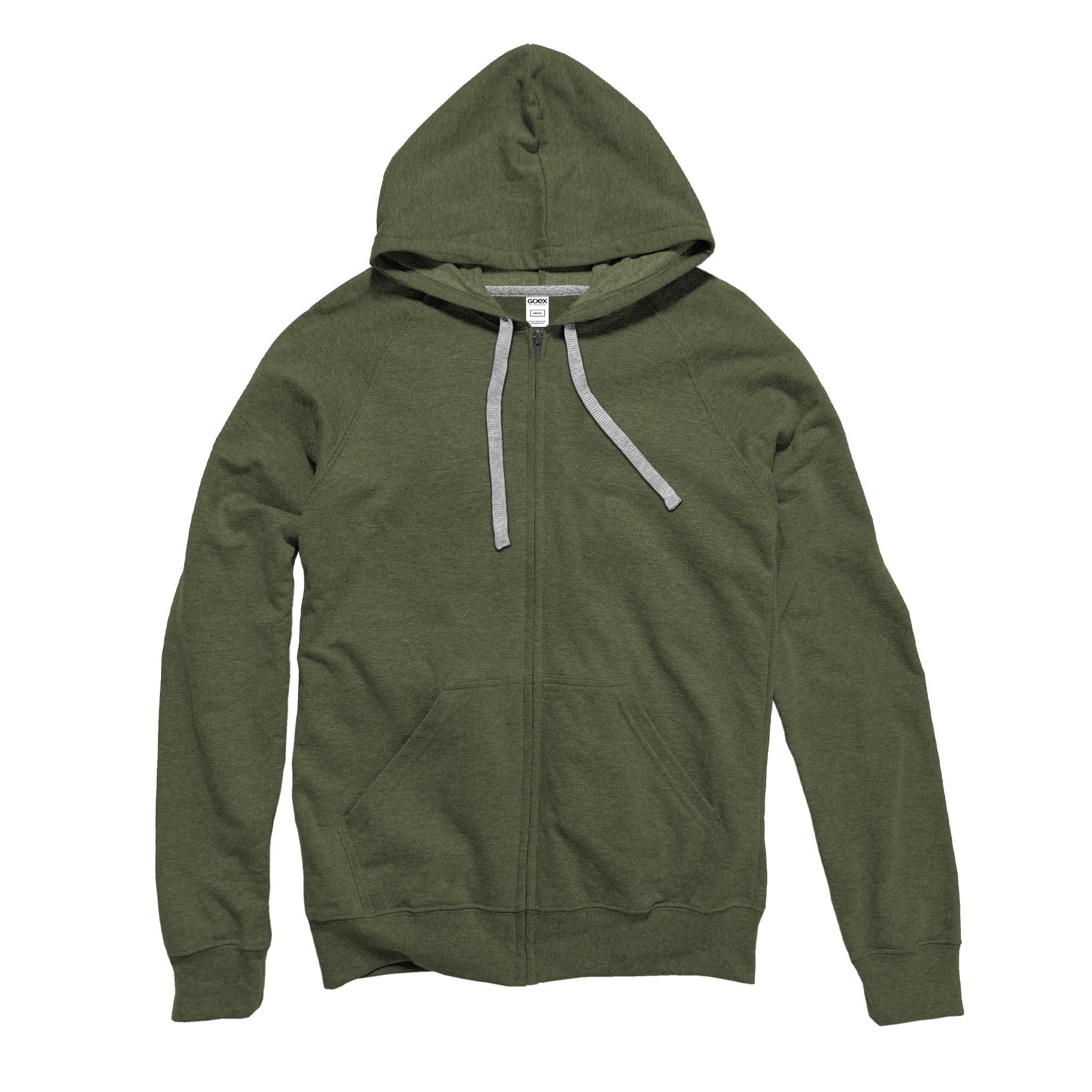 Unisex Heathered Full Zip Hood – GOEX Apparel Unisex Heathered Full Zip Hood – GOEX Apparel