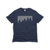 Flat Lay of GOEX Unisex and Men's Lebanon Eco Triblend Graphic Tee in Navy