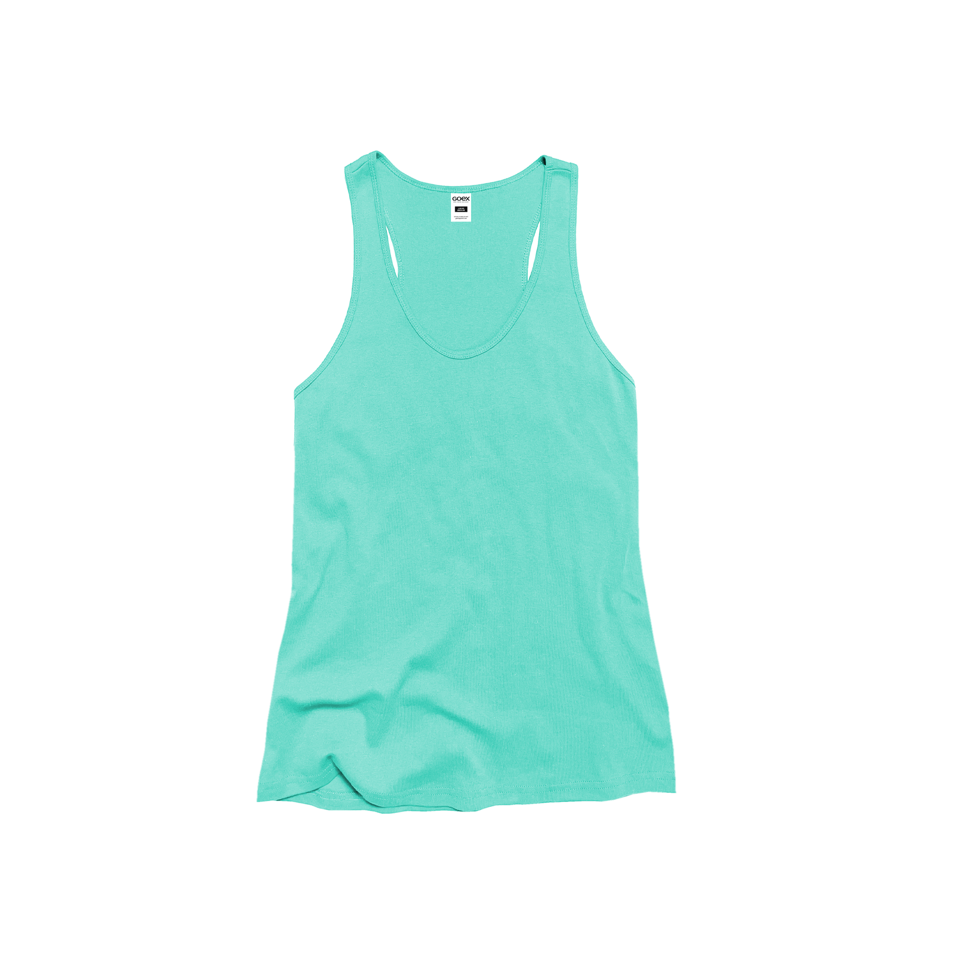 Front Flat Lay of GOEX Ladies Cotton Rib Tank in Purple