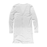 Back Flat Lay of GOEX Ladies Eco Triblend Rib Cardigan in White