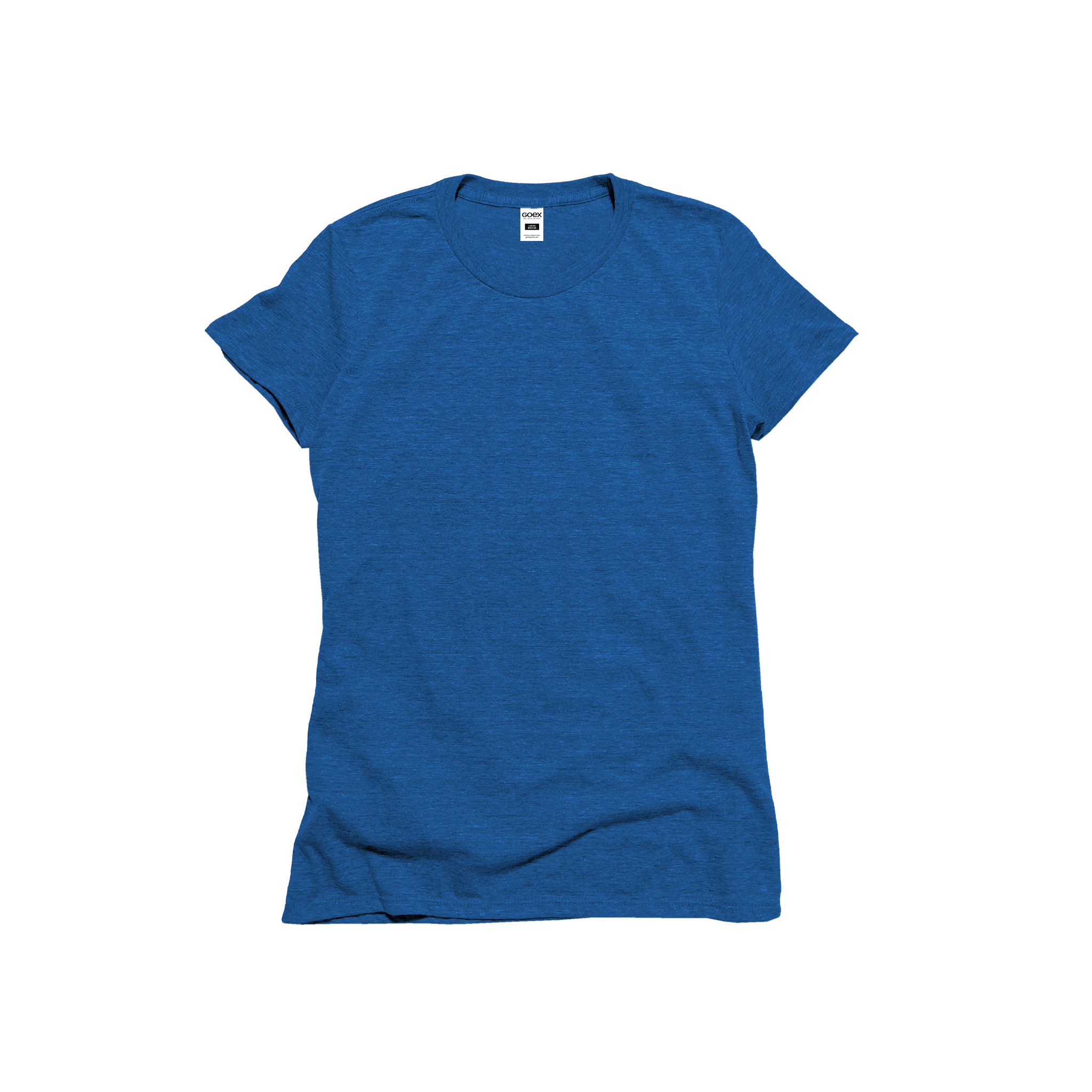 Front Flat Lay of GOEX Ladies Eco Triblend Tee in Royal