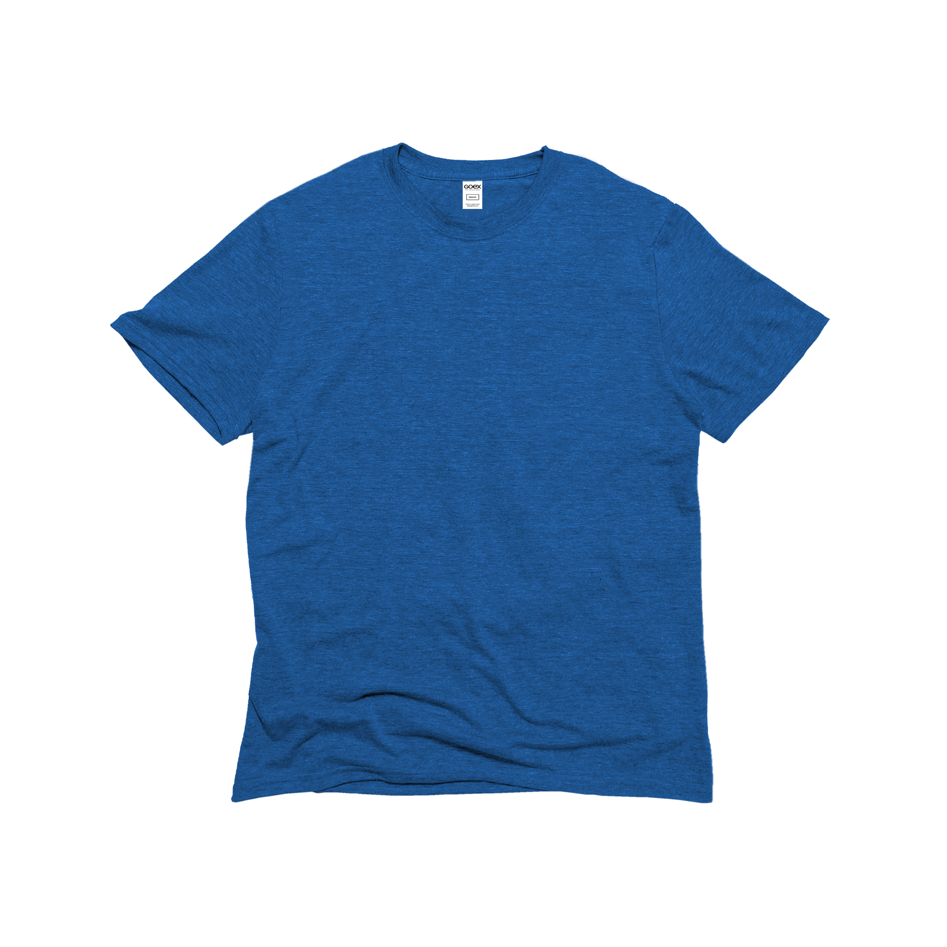 Front Flat Lay of GOEX Unisex and Men's Eco Triblend Tee in Royal