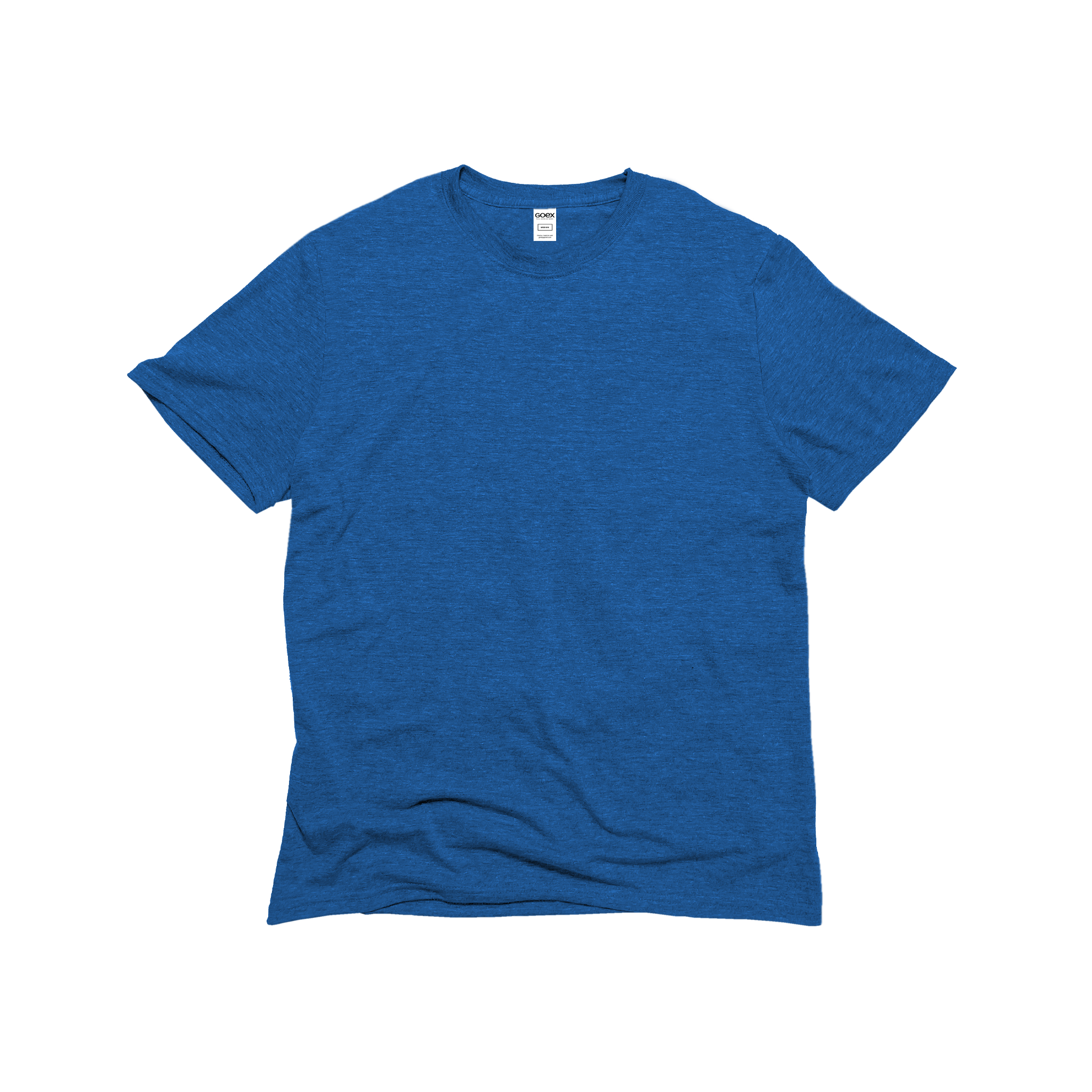 Front Flat Lay of GOEX Unisex and Men's Eco Triblend Tee in Royal