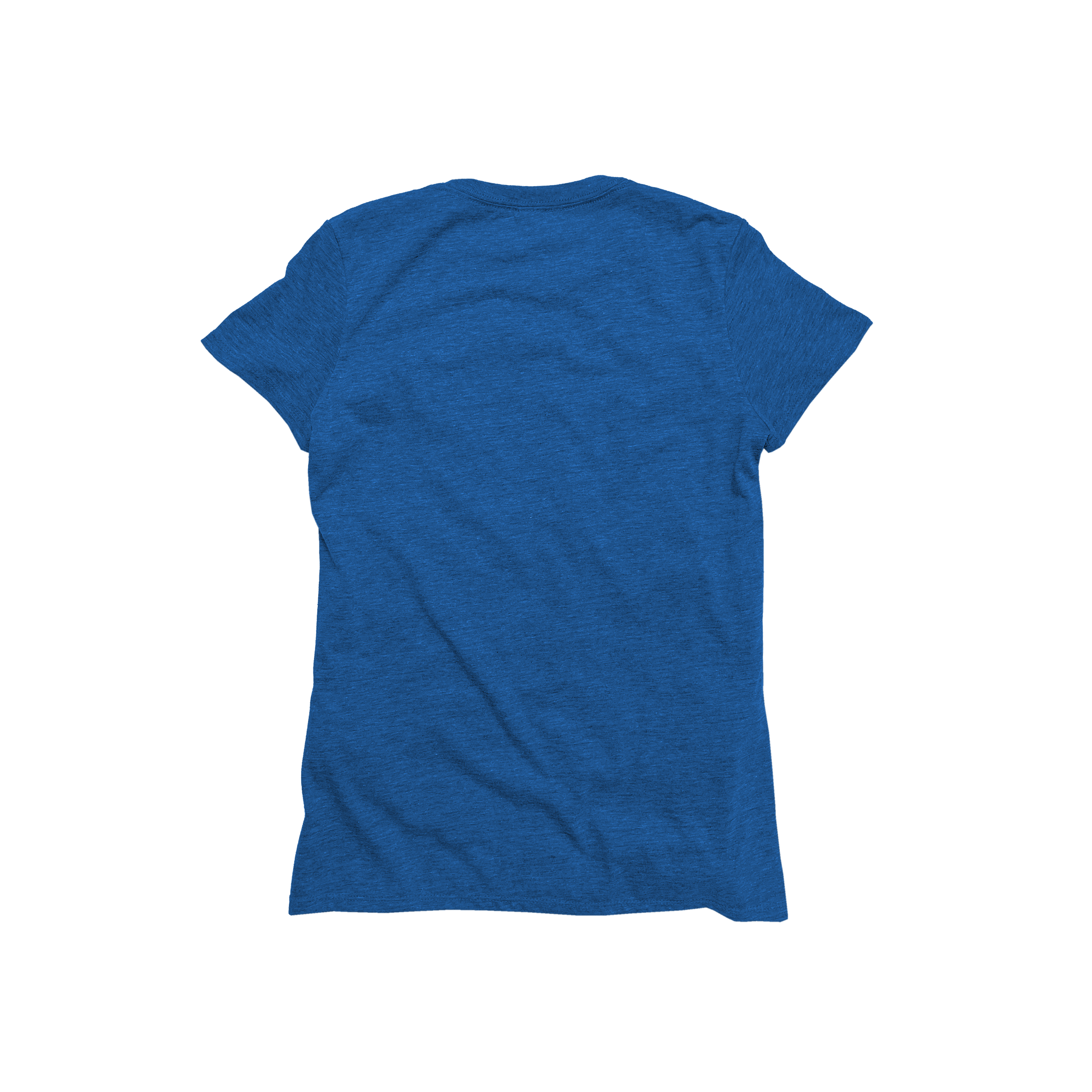 Back Flat Lay of GOEX Ladies Eco Triblend Tee in Royal